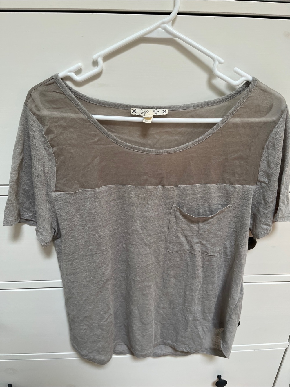 Soft Joie Linen Crewneck Short Sleeve Tee